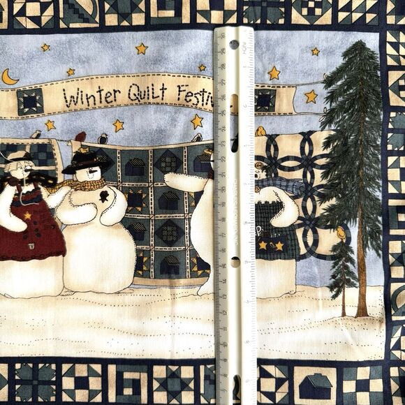 Rare MODA Fabric 6 Quilt Blocks "Winter Quilt Festival" Snowmen Deb Strain - Picture 8 of 8